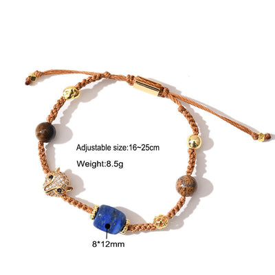 Olivenorma Healing Gemstone Adjustable Braided Bracelet - image 4