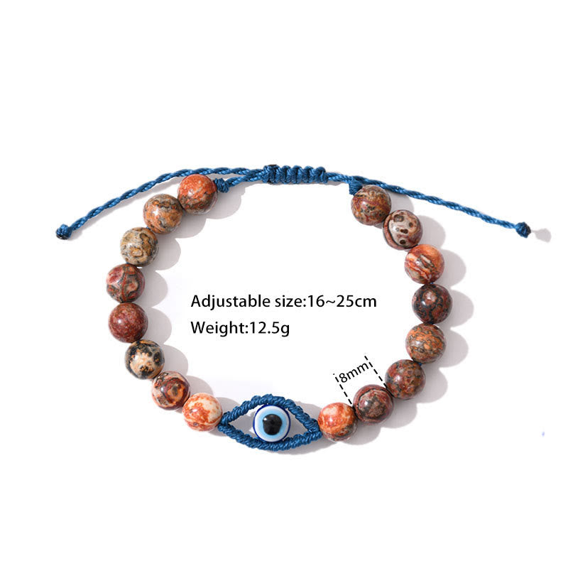 Olivenorma Evil Eye Good Luck & Protection Crystal Braided Bracelet - image 3