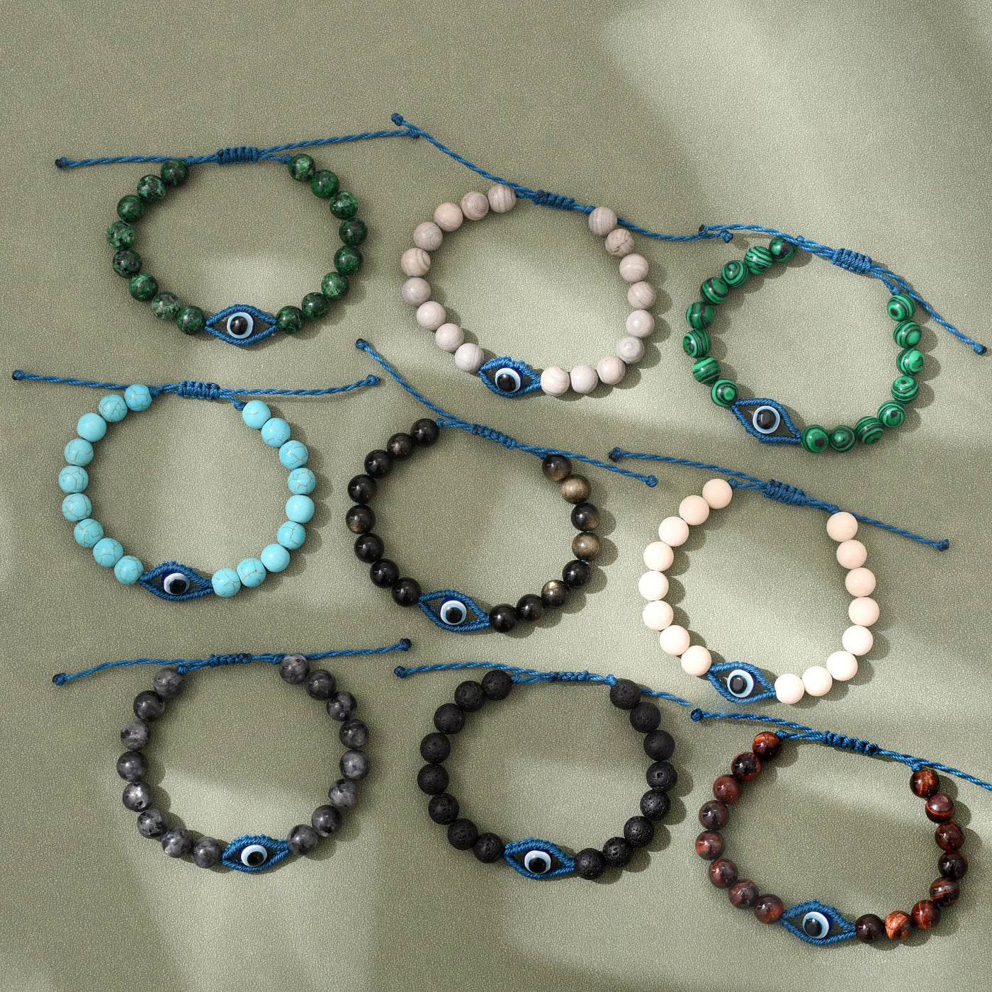 Olivenorma Evil Eye Good Luck & Protection Crystal Braided Bracelet - image 20