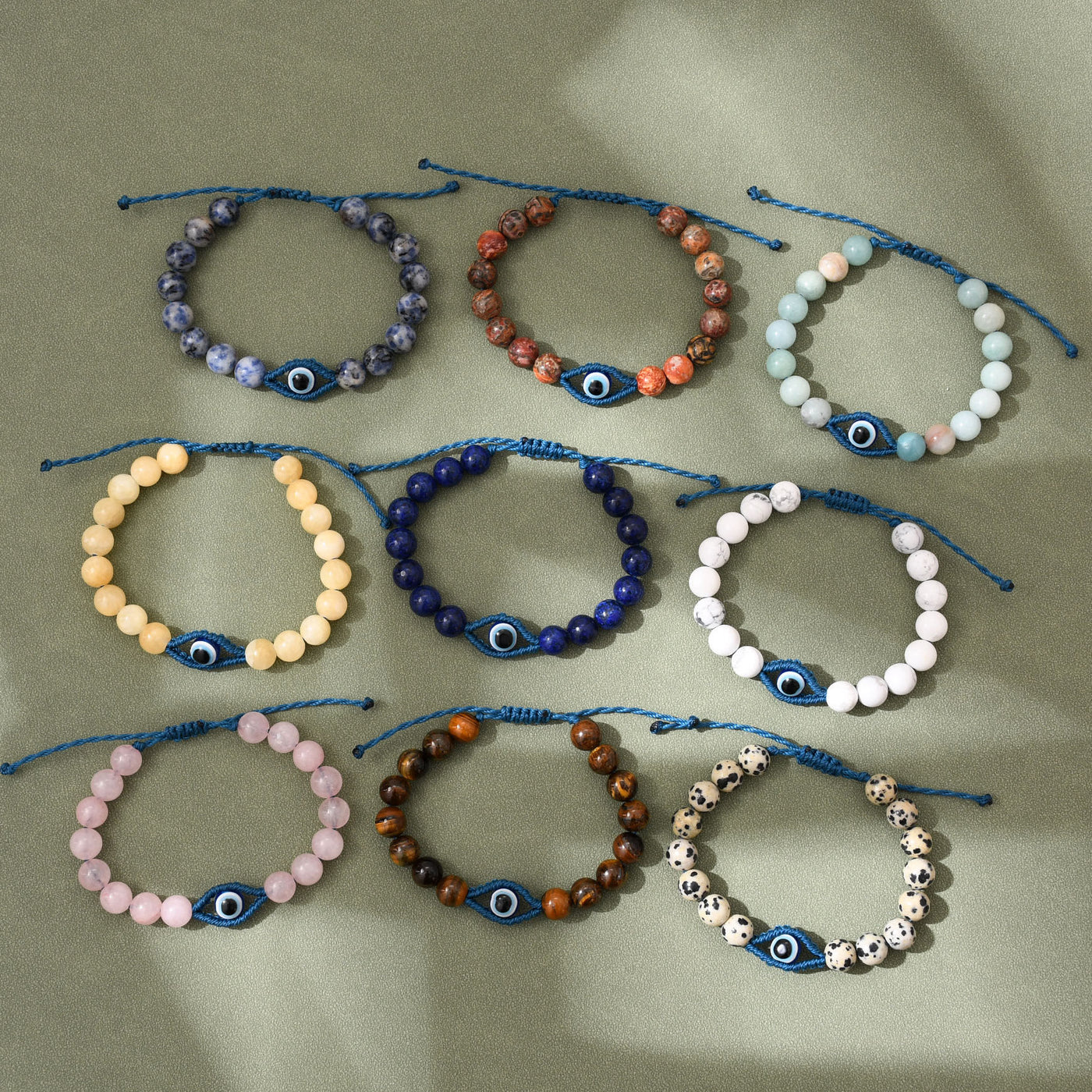 Olivenorma Evil Eye Good Luck & Protection Crystal Braided Bracelet - image 19