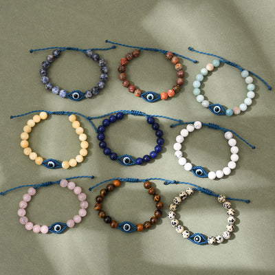 Olivenorma Evil Eye Good Luck & Protection Crystal Braided Bracelet - image 19