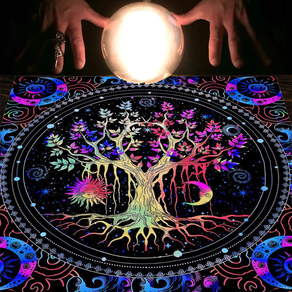 Olivenorma Mandala Moon Phase Divination Tarot Tablecloth