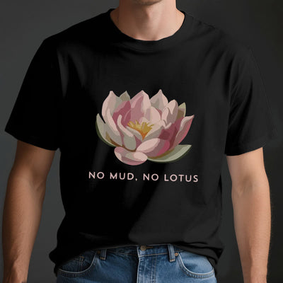Olivenorma "NO MUD, NO LOTUS" Cotton Yoga Tee T-Shirt - image 4