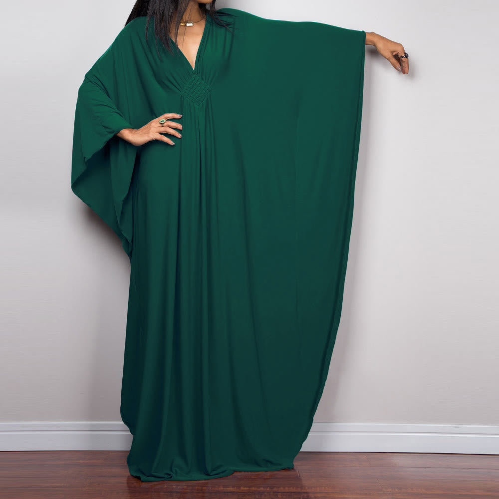Olivenorma Beach Sun Protection Shirt Woven Design Kaftan Dress