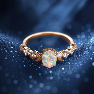 Olivenorma Selene's Moon-Woven Opal Ring - image 5