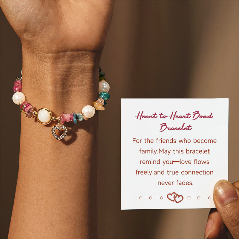 Olivenorma "Heart to Heart Bond" Tourmaline & Pearl Bracelet