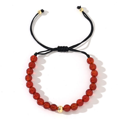 Olivenorma Natural Crystal Adjustable Beaded Braided Bracelet - Garnet - image 10