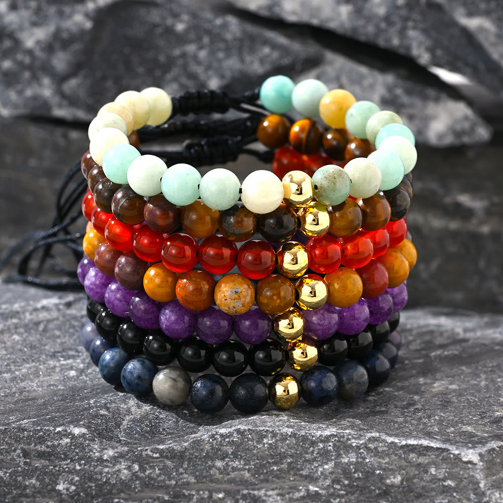Olivenorma Natural Crystal Adjustable Beaded Braided Bracelet - image 1