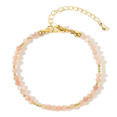 Olivenorma Mini Facted Beads Natural Gemstone Adjustable Bracelet - image 20