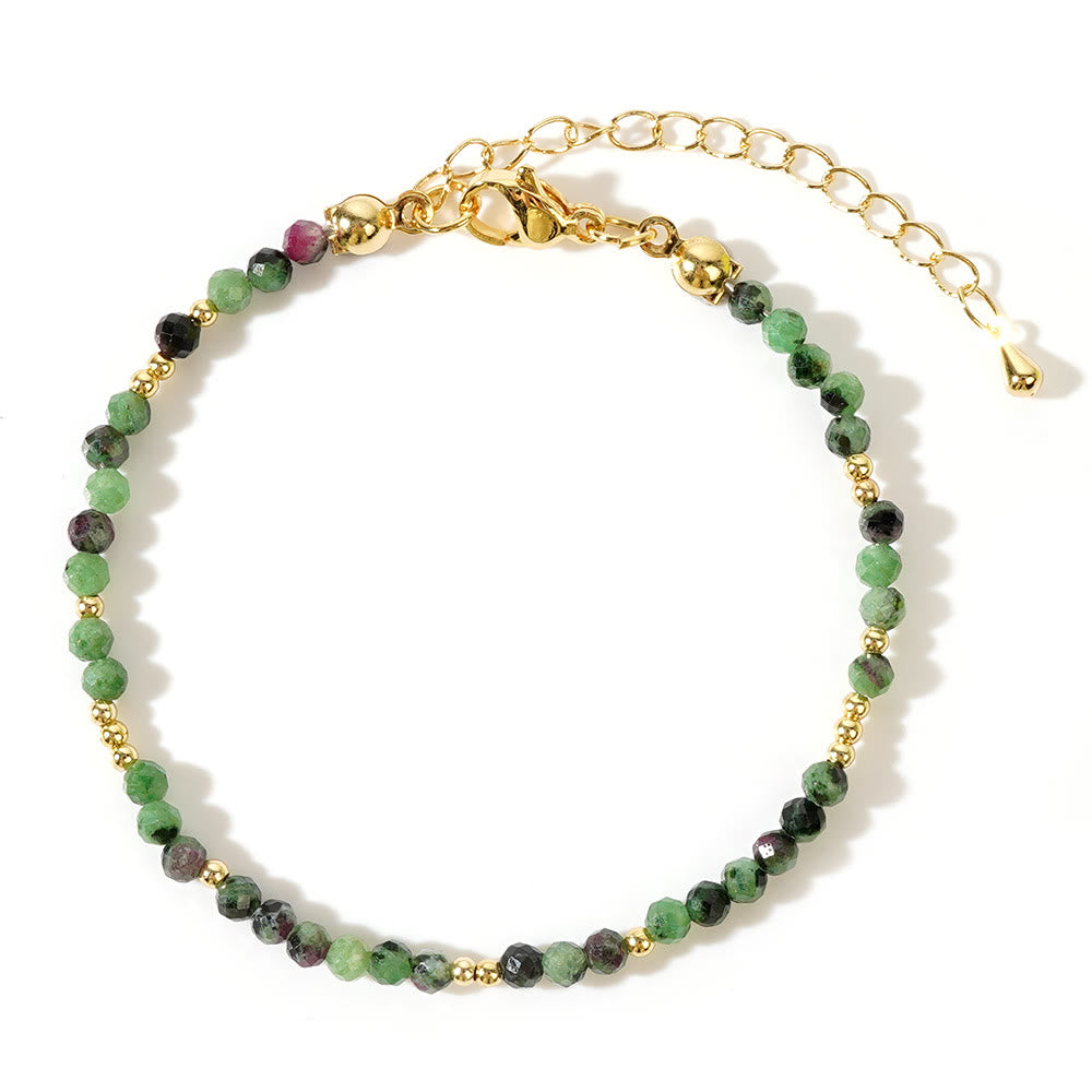 Olivenorma Mini Facted Beads Natural Gemstone Adjustable Bracelet - image 7