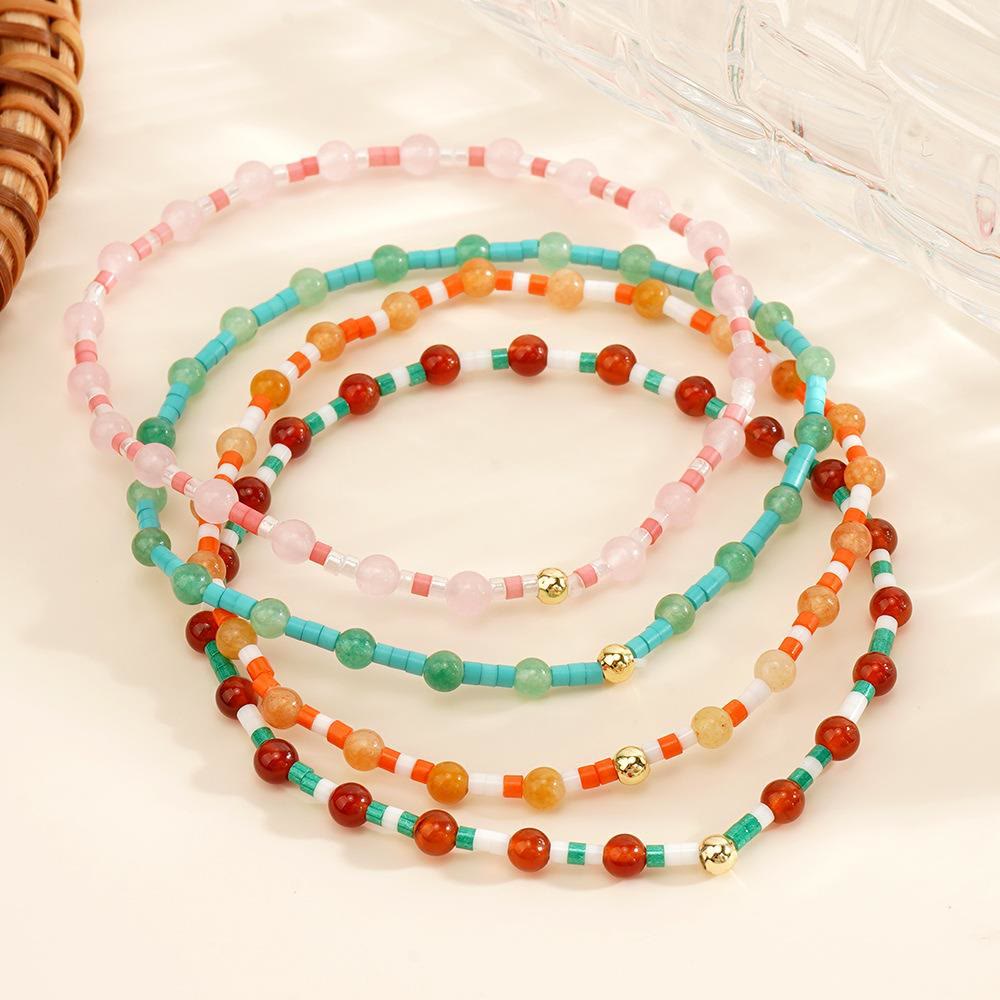 Olivenorma Mini Beads Gemstone Stretch Elastic Bracelet - image 1