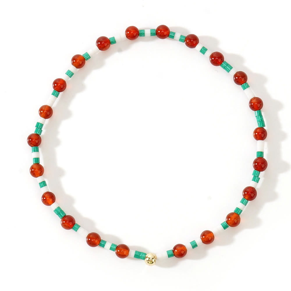 Olivenorma Mini Beads Gemstone Stretch Elastic Bracelet - image 10