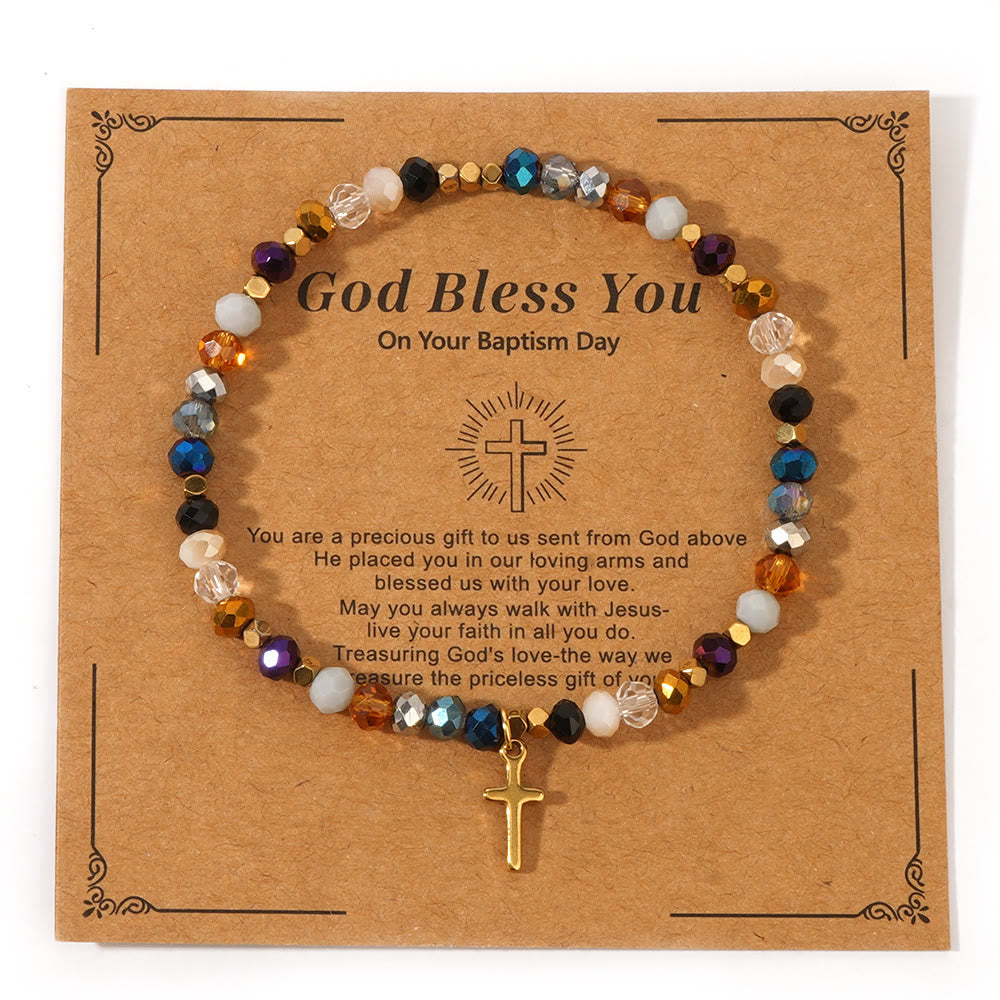 Olivenorma GOD BLESS YOU Mini Beaded Gemstone Stretch Bracelet - Style C - image 5