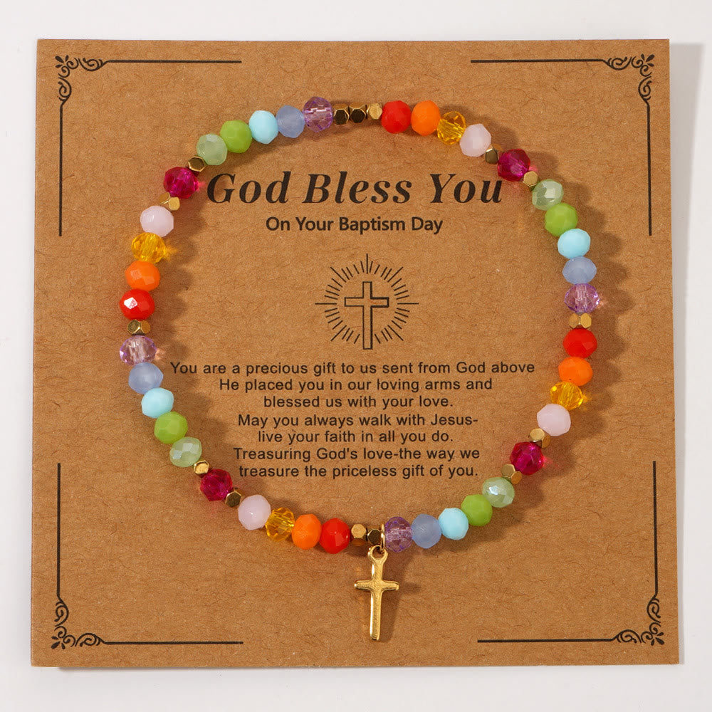 Olivenorma GOD BLESS YOU Mini Beaded Gemstone Stretch Bracelet - Style B - image 4