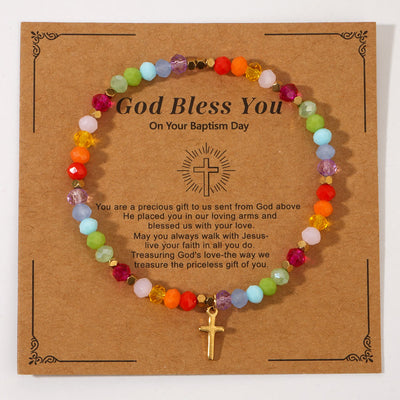 Olivenorma GOD BLESS YOU Mini Beaded Gemstone Stretch Bracelet - Style B - image 4