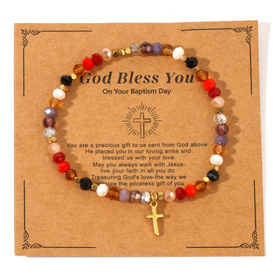 Olivenorma GOD BLESS YOU Mini Beaded Gemstone Stretch Bracelet - Style E - image 7
