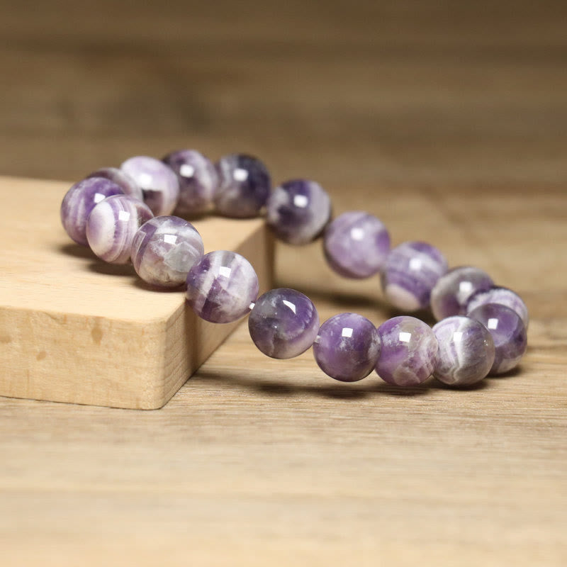 Olivenorma 10mm Fantasy Amethyst Adjustable Stretch Elastic Bracelet - image 3