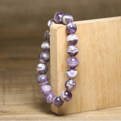 Olivenorma 10mm Fantasy Amethyst Adjustable Stretch Elastic Bracelet - image 5