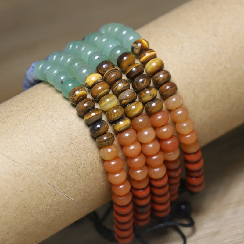 Olivenorma Natural Crystal Chakra Stone Adjustable Braided Bracelet - image 3