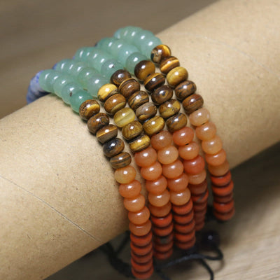 Olivenorma Natural Crystal Chakra Stone Adjustable Braided Bracelet - image 3