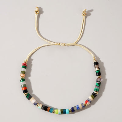 Olivenorma 3mm Mini Gems Natural Crystal Adjustable Beaded Bracelet - Various Gemstones - image 12