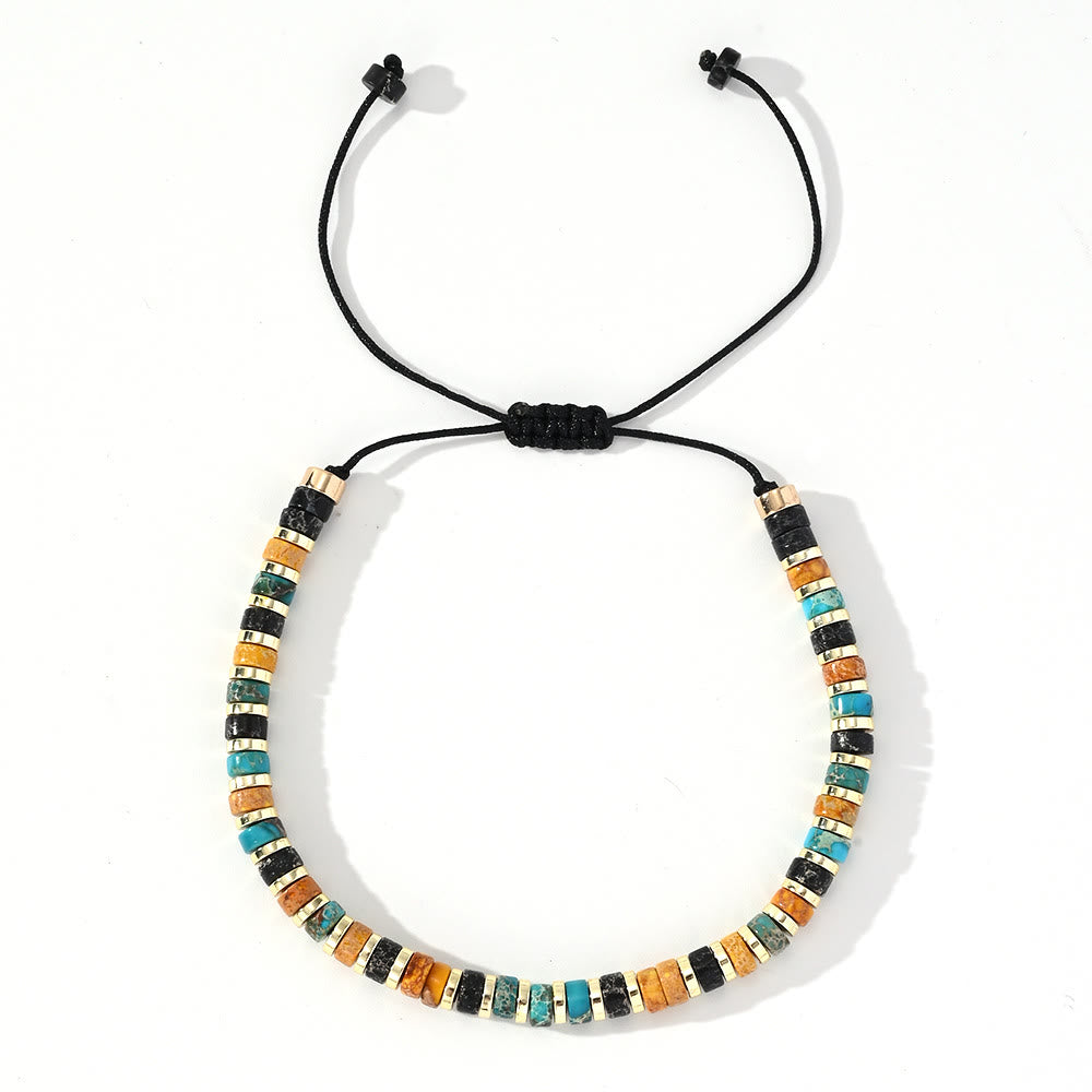 Olivenorma Mini Beaded Hematite Gemstone Trendy Beaded Bracelet - Emperor Stone+Hematite - image 12