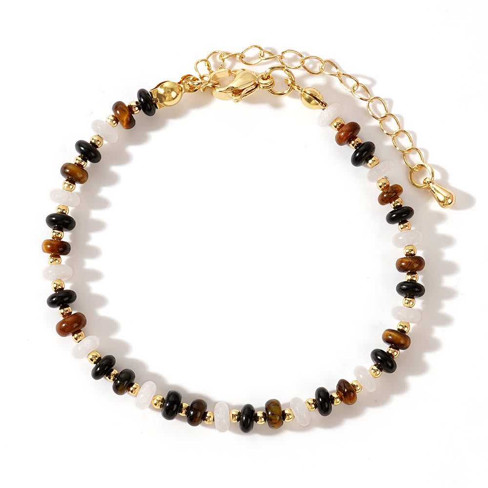 Olivenorma Boho Style Natural Crystal Adjustable Beaded Bracelet - image 5