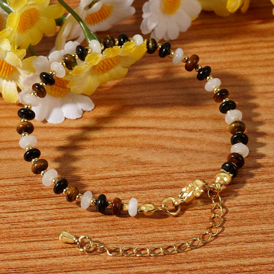 Olivenorma Boho Style Natural Crystal Adjustable Beaded Bracelet - Natural Crystal - image 1