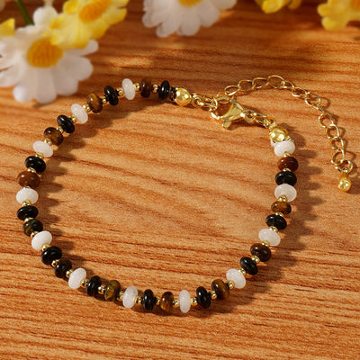 Olivenorma Boho Style Natural Crystal Adjustable Beaded Bracelet - image 3