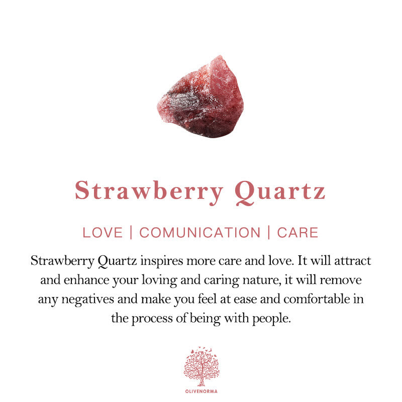 Olivenorma "Love Blooms" Rose Quartz & Strawberry Quartz Bracelet