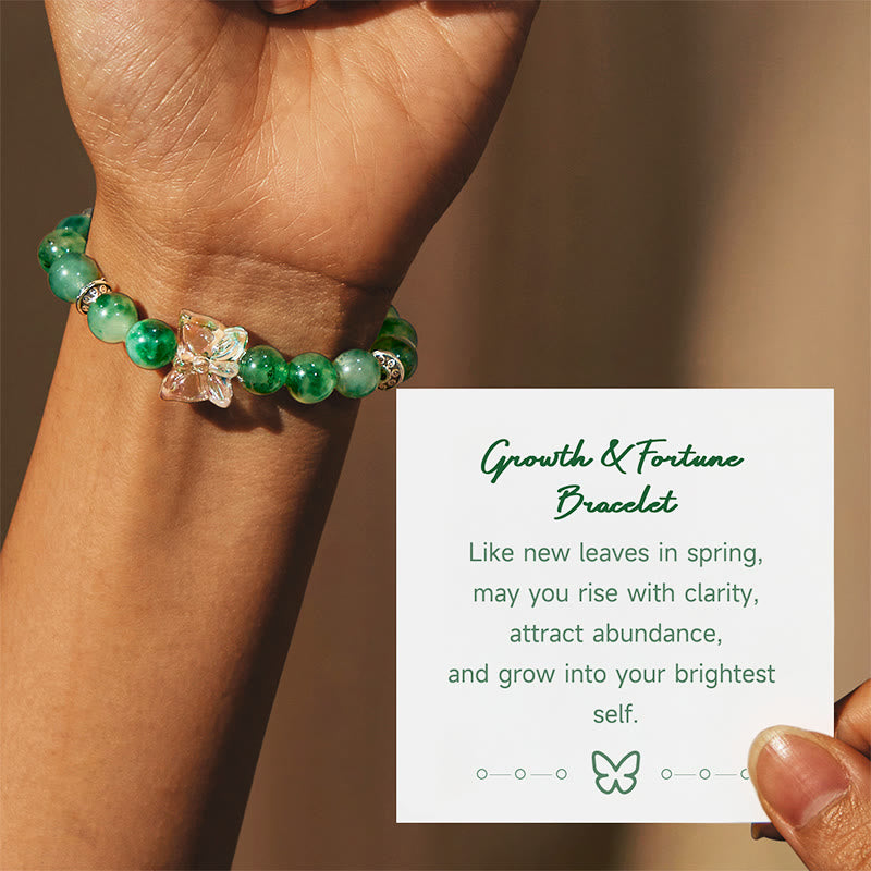 Olivenorma "Growth & Fortune" Green Phantom Quartz Bracelet