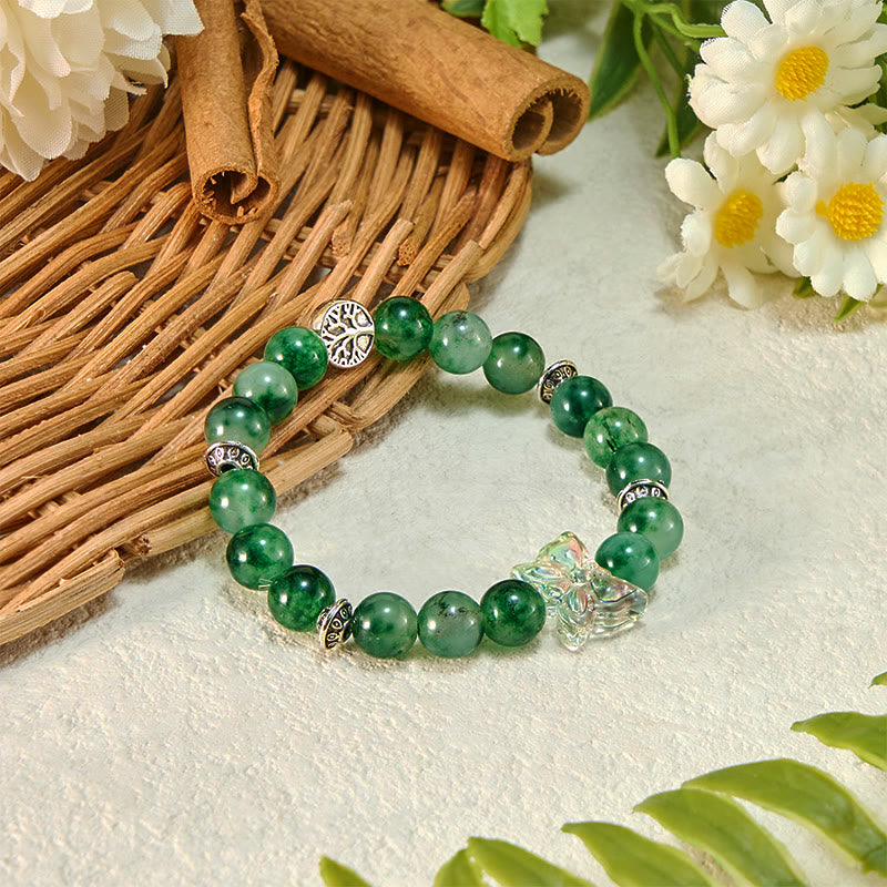 Olivenorma "Growth & Fortune" Green Phantom Quartz Bracelet