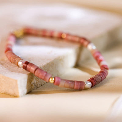 Olivenorma Natural Rhodochrosite Attract Love Beaded Bracelet - image 4