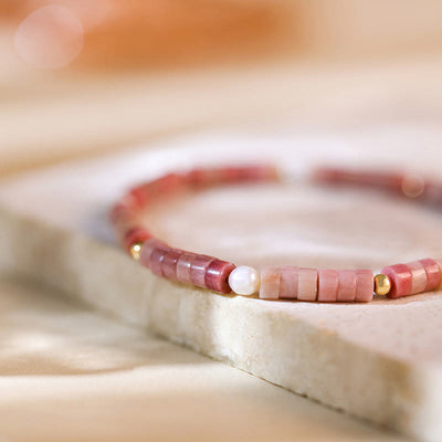 Olivenorma Natural Rhodochrosite Attract Love Beaded Bracelet - image 5
