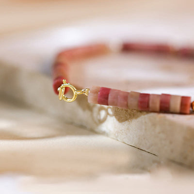 Olivenorma Natural Rhodochrosite Attract Love Beaded Bracelet - image 3