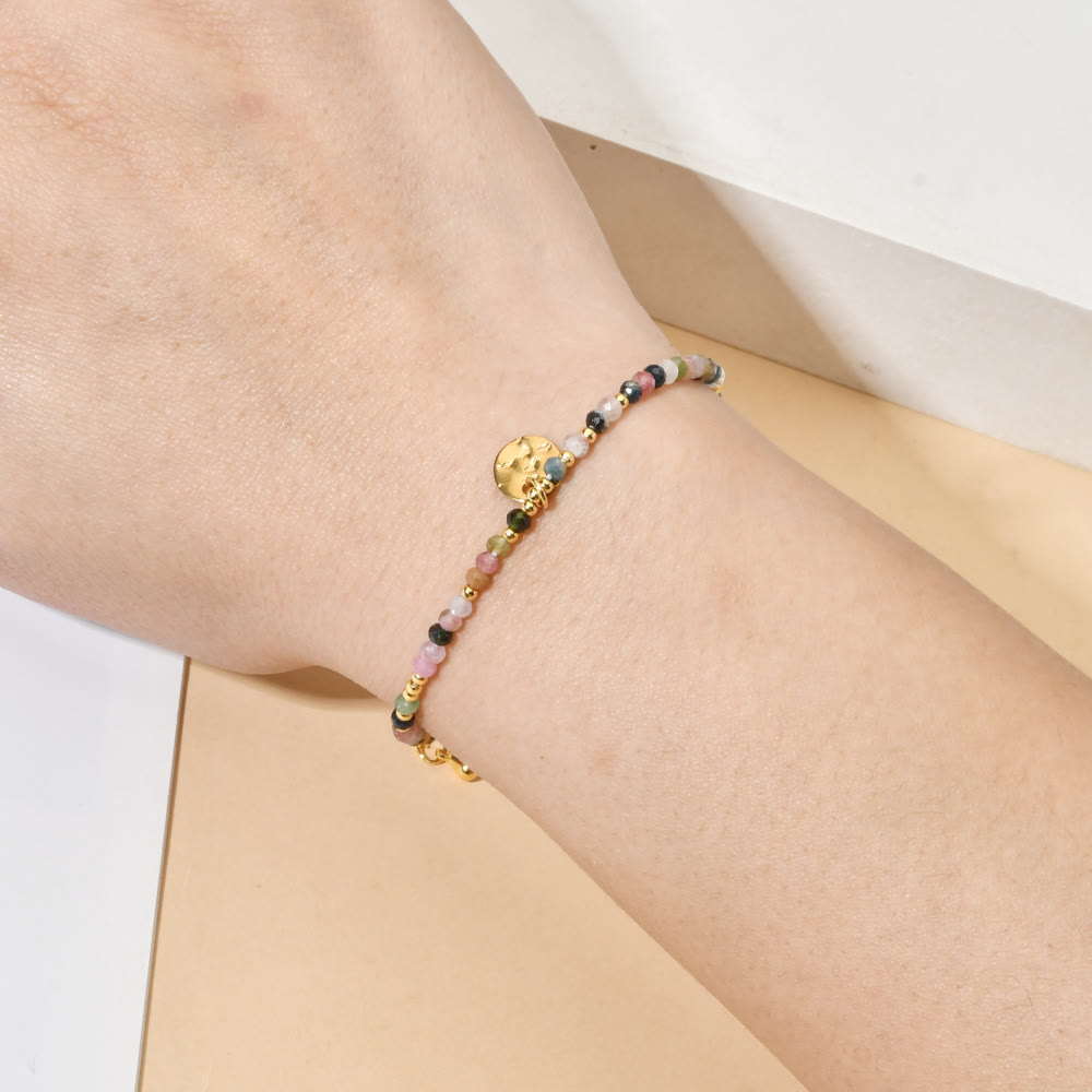 Olivenorma Fortune Biscuit Natural Mini Beads Gemstone Adjustable Bracelet - image 21
