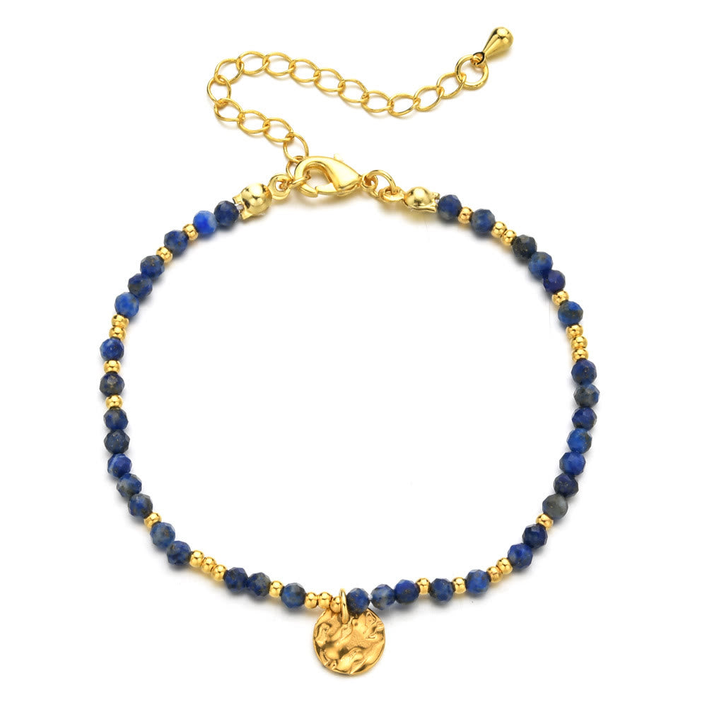 Olivenorma Fortune Biscuit Natural Mini Beads Gemstone Adjustable Bracelet - Lapis Lazuli - image 13