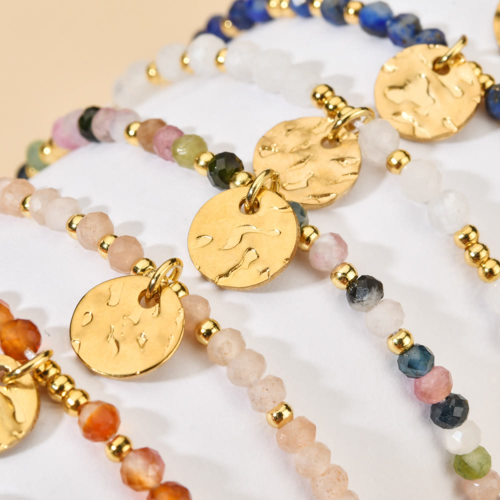 Olivenorma Fortune Biscuit Natural Mini Beads Gemstone Adjustable Bracelet - image 22