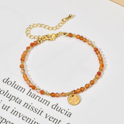 Olivenorma Fortune Biscuit Natural Mini Beads Gemstone Adjustable Bracelet - image 3