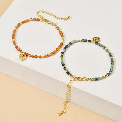 Olivenorma Fortune Biscuit Natural Mini Beads Gemstone Adjustable Bracelet - image 24