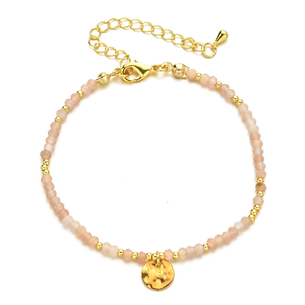 Olivenorma Fortune Biscuit Natural Mini Beads Gemstone Adjustable Bracelet - Rose Quartz - image 5