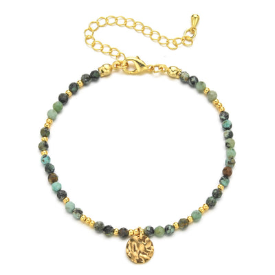 Olivenorma Fortune Biscuit Natural Mini Beads Gemstone Adjustable Bracelet - African Turquoise - image 17