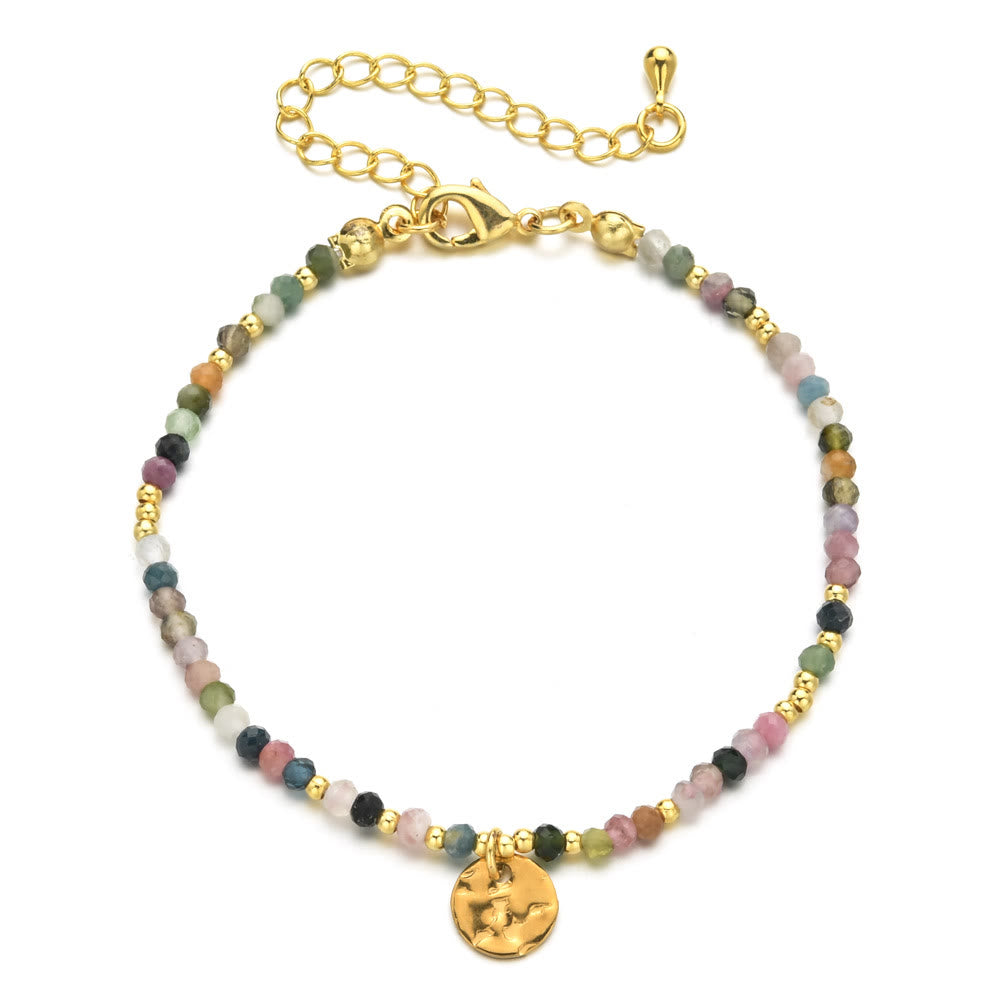 Olivenorma Fortune Biscuit Natural Mini Beads Gemstone Adjustable Bracelet - Tourmaline - image 19