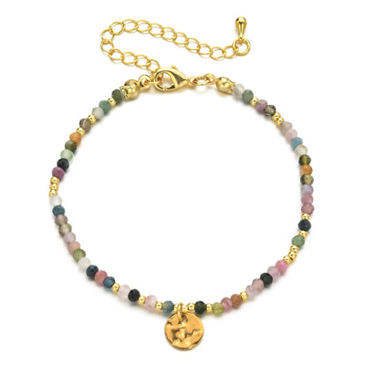 Olivenorma Fortune Biscuit Natural Mini Beads Gemstone Adjustable Bracelet - Tourmaline - image 19
