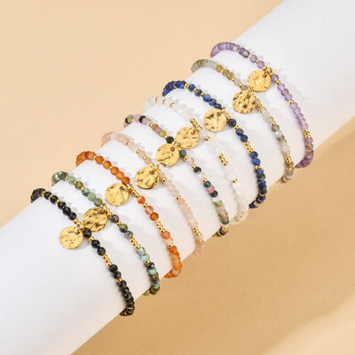 Olivenorma Fortune Biscuit Natural Mini Beads Gemstone Adjustable Bracelet - image 1