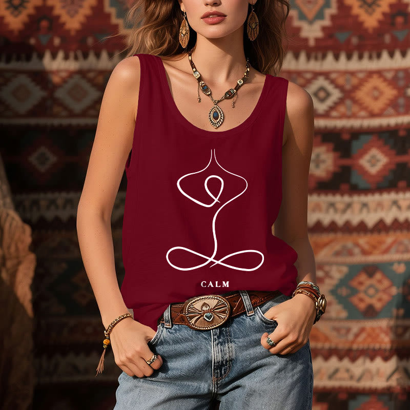 Olivenorma "CALM" & "BREATH" Yoga Tee Spiritual Tank Top - image 10