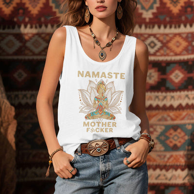 Olivenorma "NAMASTE MOTHER F*CKER" Lotus Meditation Tank Top Spiritual Shirt - image 7