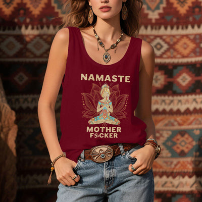Olivenorma "NAMASTE MOTHER F*CKER" Lotus Meditation Tank Top Spiritual Shirt - image 11
