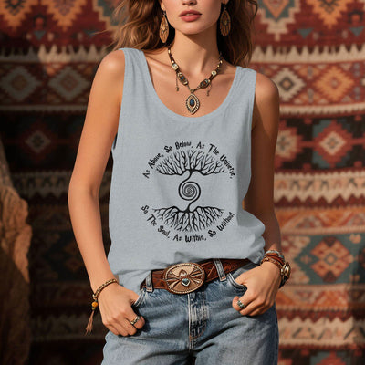 Olivenorma "As Above, So Below" Tree of Life Ladies Shirt Comfort Tank Top - image 11