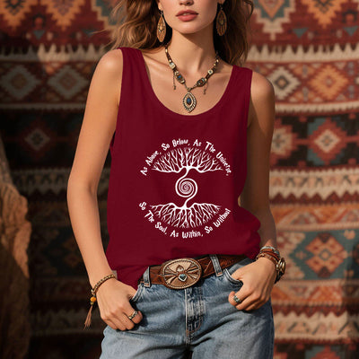 Olivenorma "As Above, So Below" Tree of Life Ladies Shirt Comfort Tank Top - image 13